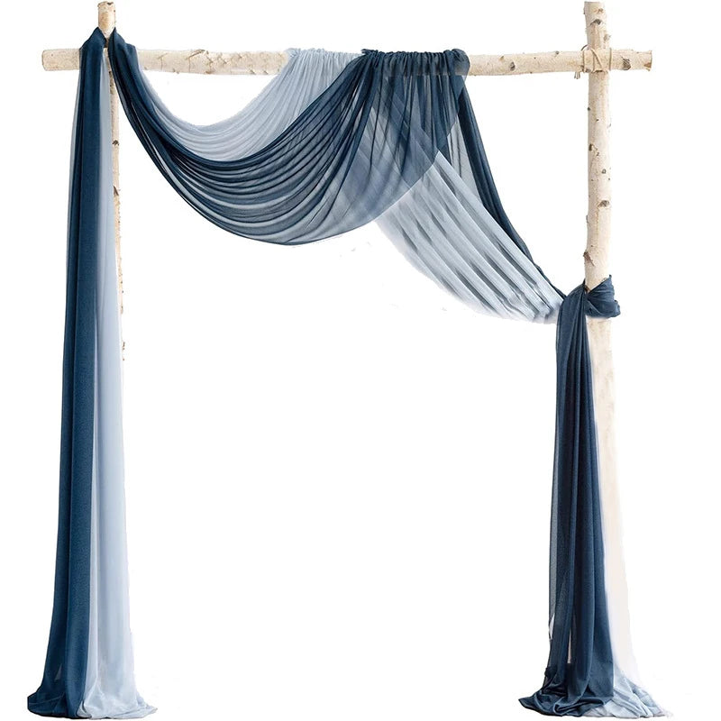 Compositions Florales et Voilages Bohèmes pour Arche de Mariage, 24 Articles à la Pièce