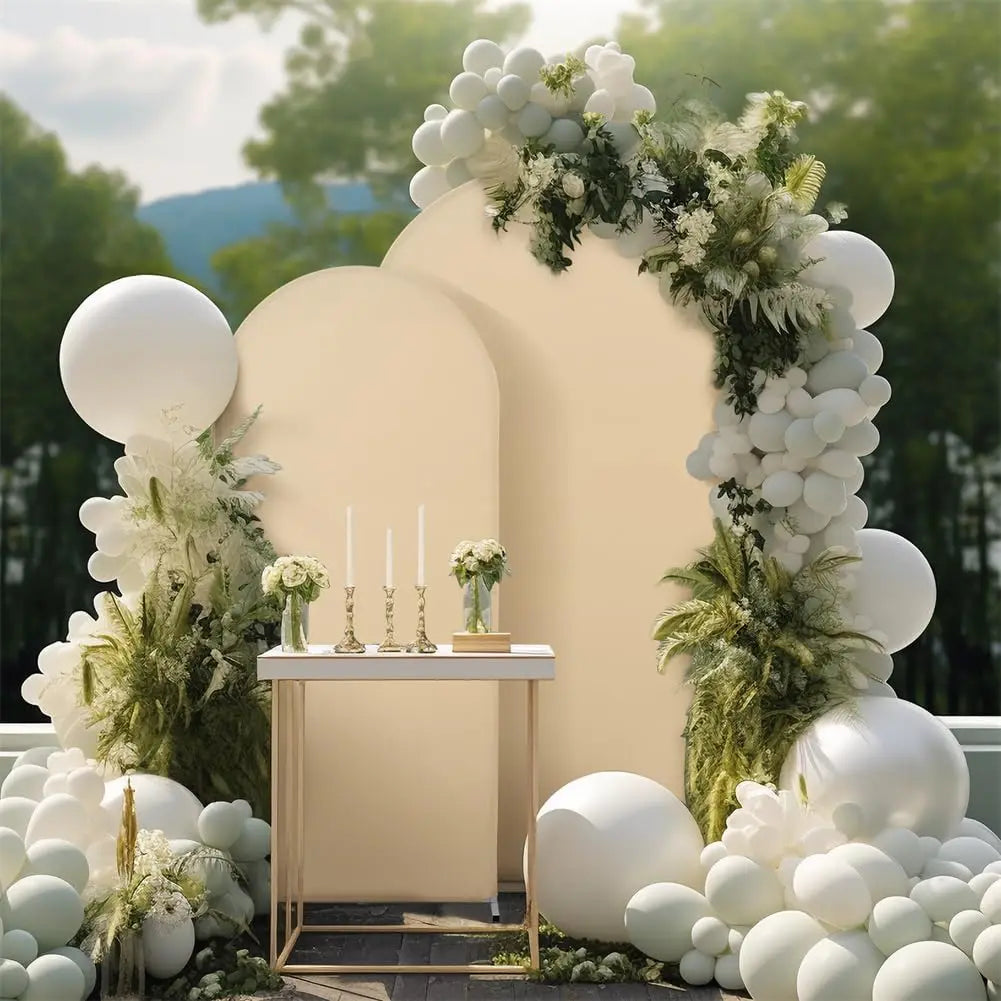 Housse d'Arche de Mariage Champagne en Spandex, Double Face, 2 Tailles