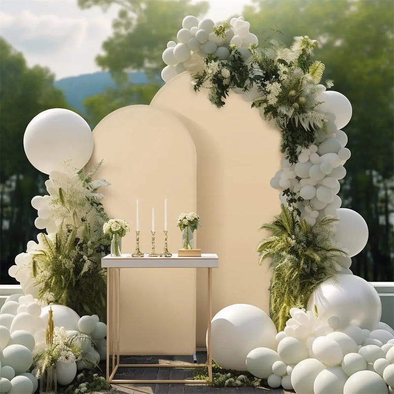 Housse d'Arche de Mariage Champagne en Spandex, Double Face, 2 Tailles
