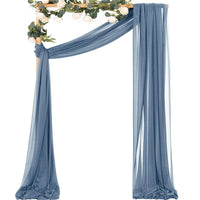 Voilage Chiffon pour Arche de Mariage, 75 cm de Large, coloris bleu gris