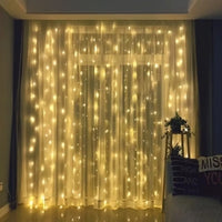 Rideau Lumineux LED Mariage USB avec Télécommande, coloris blanc chaud