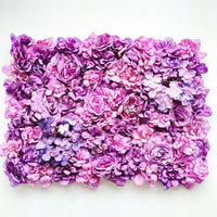 Mur de Fleurs Artificielles, coloris violet