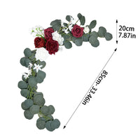 Composition de Fleurs pour Arche, Roses Bordeaux et Eucalyptus, vue complémentaire 5