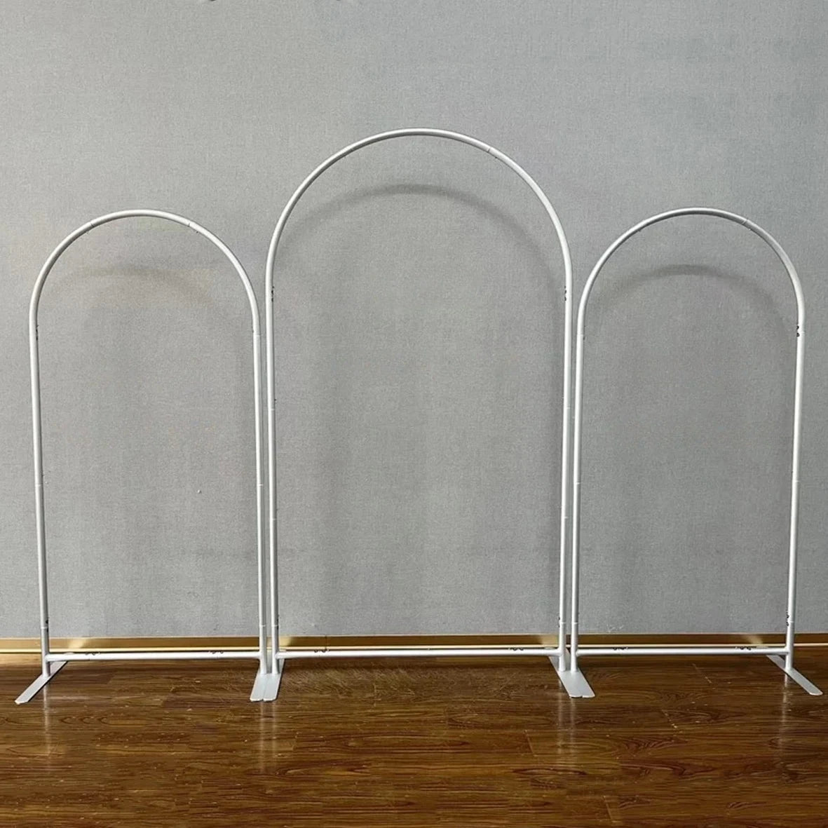 Arche de Mariage en Aluminium Dorée ou Argentée, Cintrée ou Asymétrique