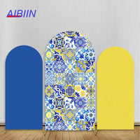 Housse d'Arche de Mariage Extensible, Bleu, Jaune ou Carreaux, vue complémentaire 3