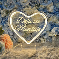 Néon Livre d'Or Mariage Cœur, Deja tu Mensaje (espagnol)