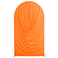 Housse d'Arche de Mariage Drapée en Spandex, coloris orange