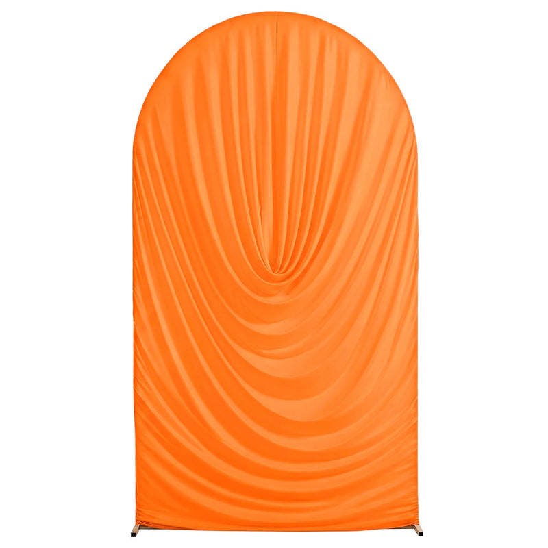 Housse d'Arche de Mariage Drapée en Spandex, coloris orange