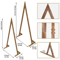 Arche de Mariage en Bois, 2 Arches Triangulaires de 255 et 300 cm