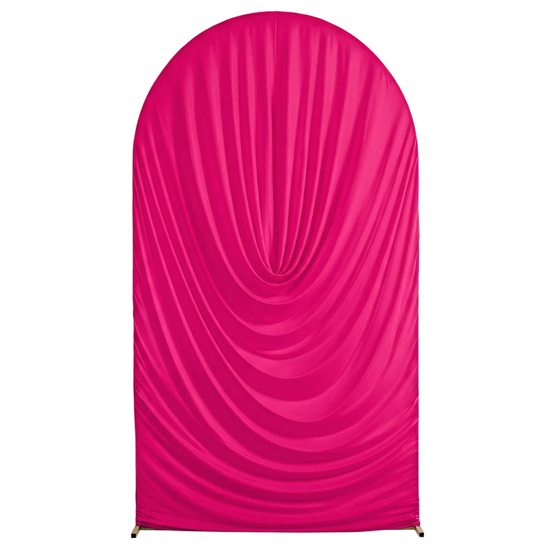 Housse d'Arche de Mariage Drapée en Spandex, coloris fuchsia