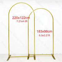 Arche de Mariage Dorée en Aluminium avec Sac de Rangement, 3 Tailles