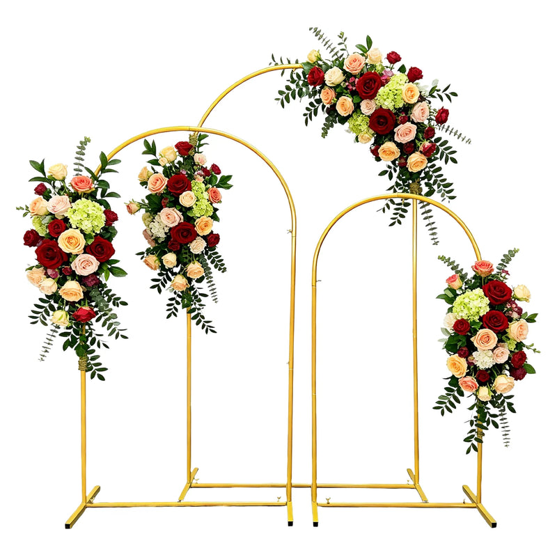 Arche de Mariage Arrondie en Métal Doré, 120 à 220 cm, vue complémentaire 2