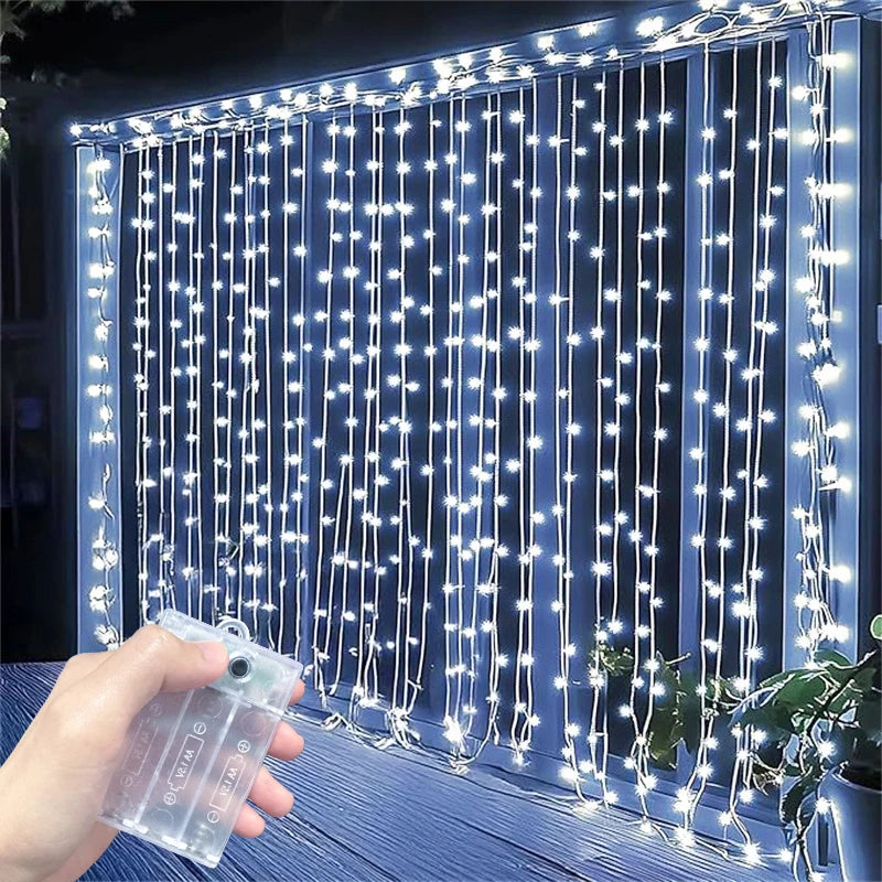 Rideau Lumineux LED à Piles, vue d'ensemble