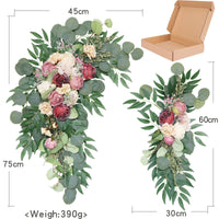 Compositions Florales et Voilages Bohèmes pour Arche de Mariage, 24 Articles à la Pièce