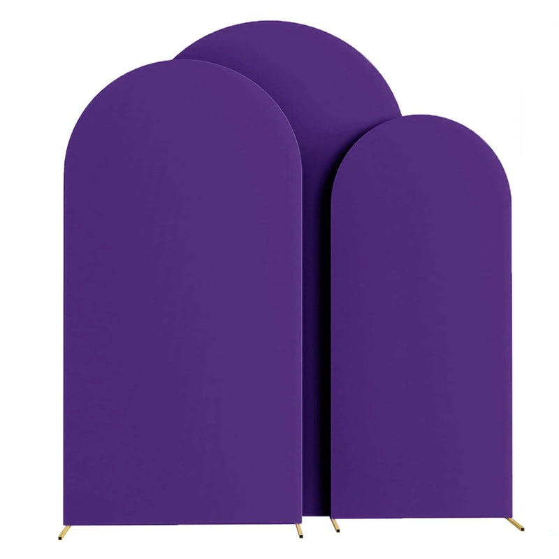 Housse d'Arche de Mariage en Spandex, coloris violet foncé