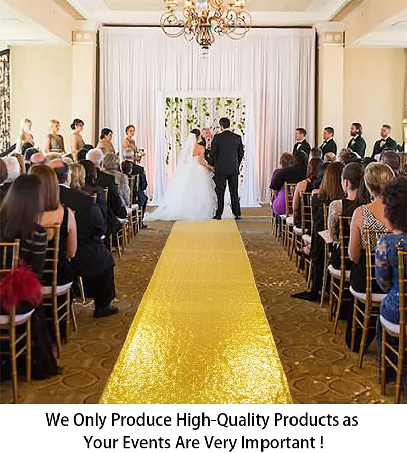 Tapis d'allée de mariage à paillettes, 3 à 6 m