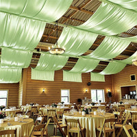 Drapé de Plafond Mariage en Satin, 16 Coloris, 3 à 12 m