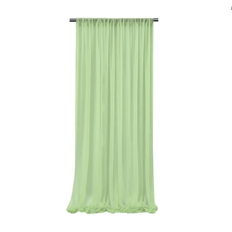 Voilage Mousseline Sans Plis pour Arche de Mariage, coloris vert sauge