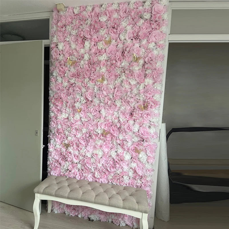 Mur de Fleurs Artificielles, Panneau 40 × 60 cm à l'Unité, 28 Coloris