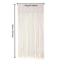 Rideau en Macramé Bohème pour Porte et Fond de Mariage, 6 Tailles de 90 à 130 cm