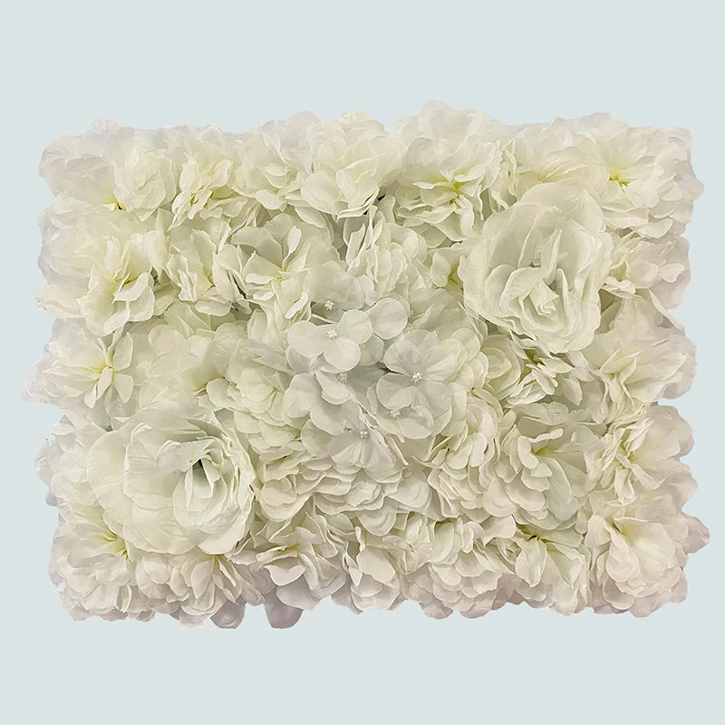 Mur de Fleurs Artificielles, Lot de 6 Panneaux 40 × 30 cm, 8 Coloris