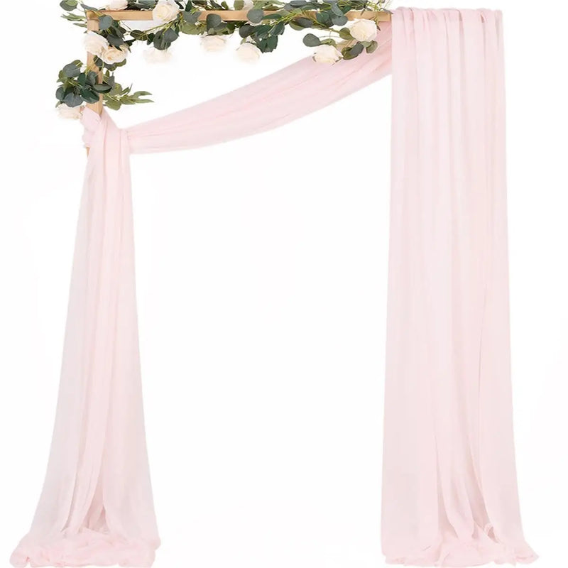 Voilage Drapé pour Arche de Mariage et Plafond, coloris rose pâle