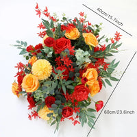 Fleurs pour Arche de Mariage Rouge et Orange, 4 Articles à la Pièce