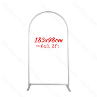 Arche de Mariage en Aluminium Argenté, 3 Tailles de 152 à 213 cm, Housses en Option