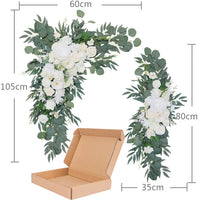 Compositions Florales et Voilages Bohèmes pour Arche de Mariage, 24 Articles à la Pièce