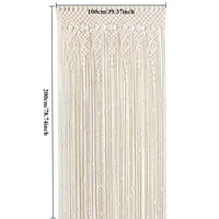 Rideau en Macramé Bohème pour Porte et Fond de Mariage, 6 Tailles de 90 à 130 cm