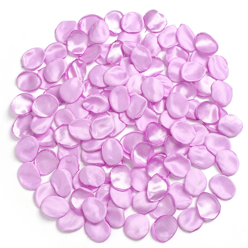 Pétales de Rose Satinés Artificiels, coloris mauve