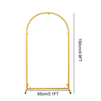 Arche de Mariage Arrondie en Métal Doré, 120 à 220 cm, taille L 65 × H 150 cm