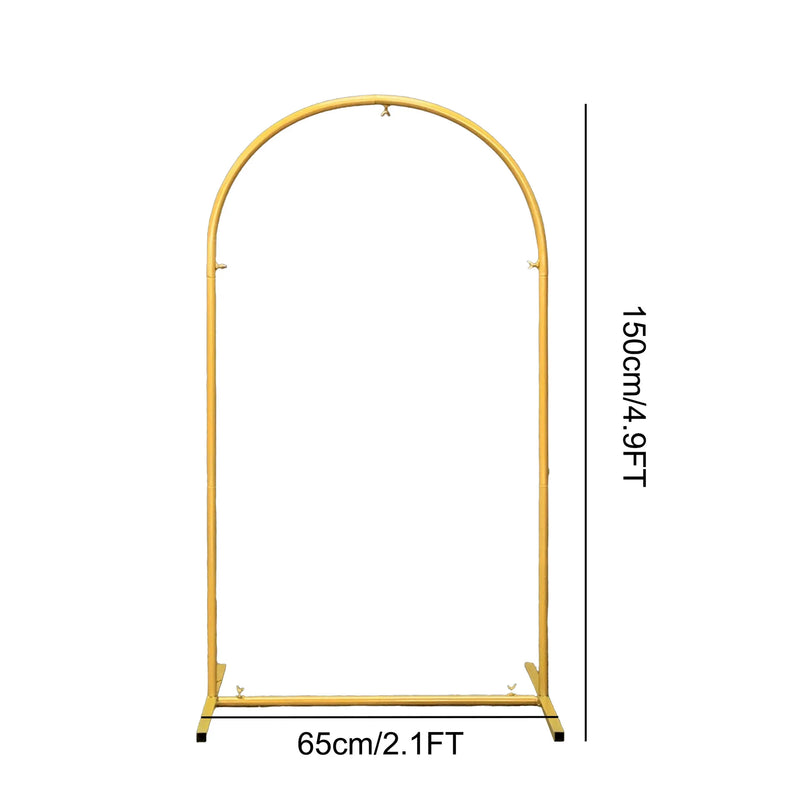 Arche de Mariage Arrondie en Métal Doré, 120 à 220 cm, taille L 65 × H 150 cm