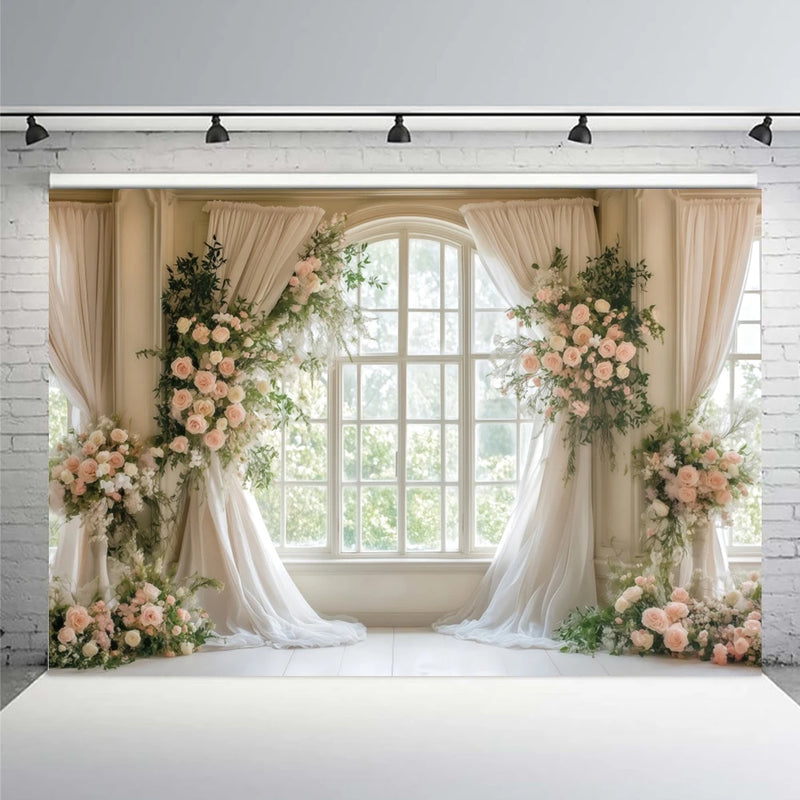 Toile de Fond Florale pour Photocall Mariage, vue complémentaire 5