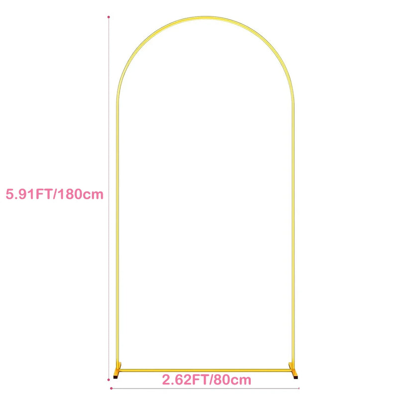 Arche de Mariage Dorée à Emboîtement, 5 Tailles de 120 à 220 cm