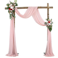 Voilage Chiffon pour Arche de Mariage, coloris rose poudré