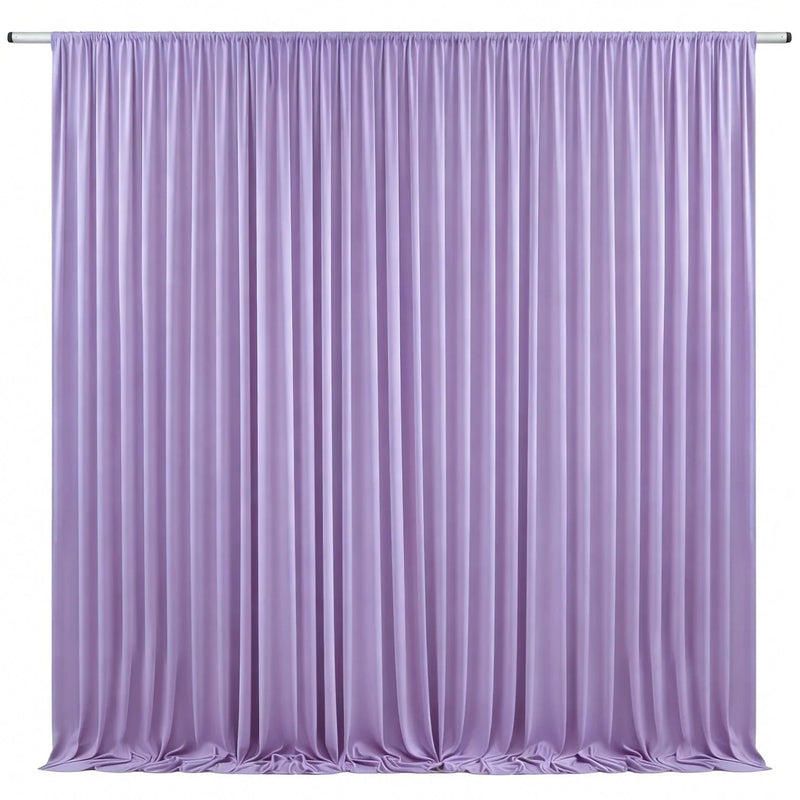 Toile de fond de mariage extensible à poche à tringle, coloris lilas