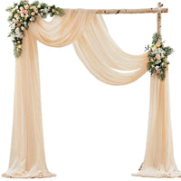 Voilage Chiffon pour Arche de Mariage, 75 cm de Large, coloris champagne