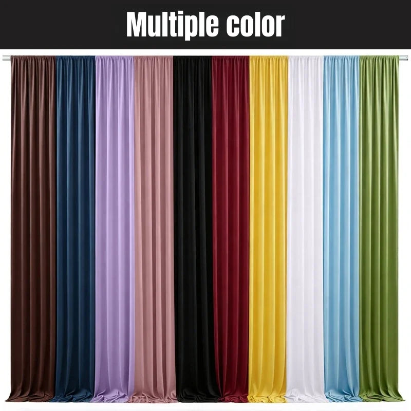 Toile de fond de mariage extensible à poche à tringle, pour mur de fond de réception