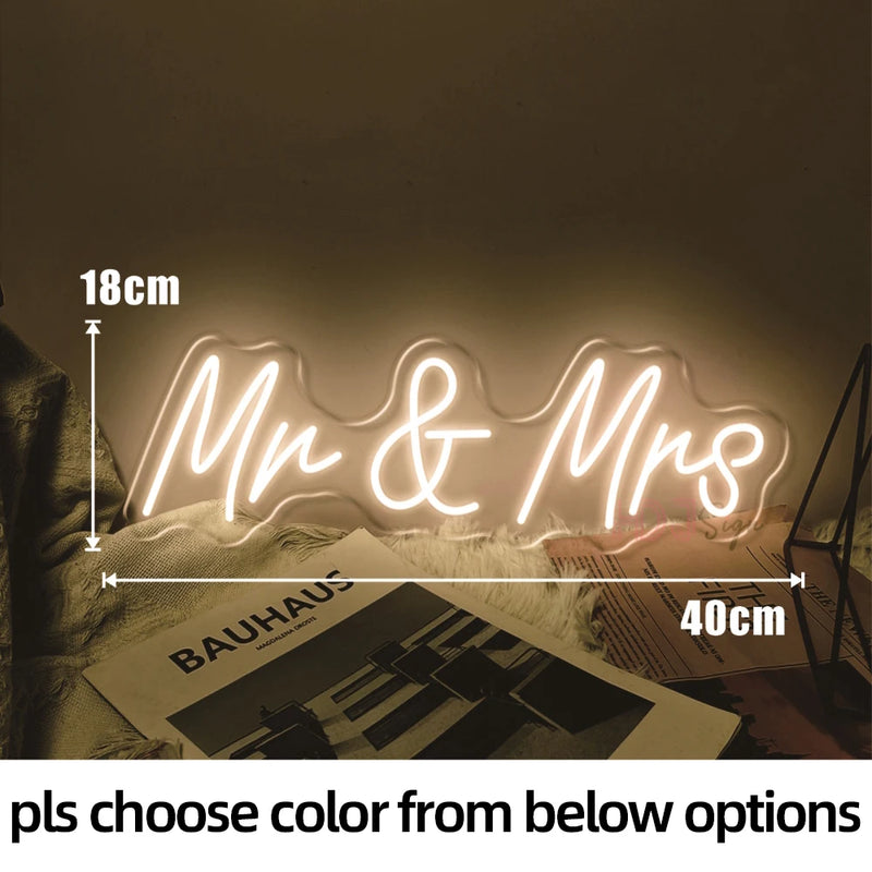 Néon Mariage Mural, 10 Phrases dont « Better Together », 11 Couleurs