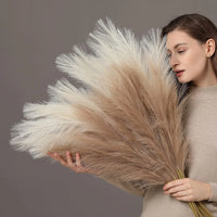 Pampa Artificielle Plumeau Souple, Tige de 90 ou 120 cm, 12 Coloris