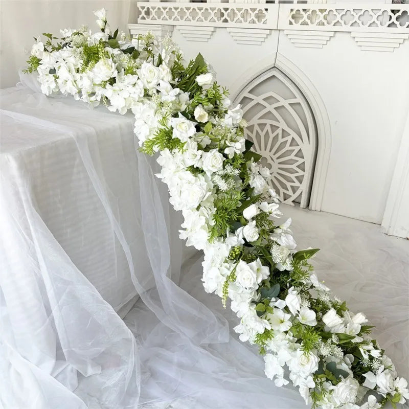 Fleurs pour Arche de Mariage, coloris blanc et vert