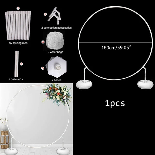 Structure Arche Ballon : Cercles, Cœurs et Arches à la Pièce, cercle 150 cm sur pied