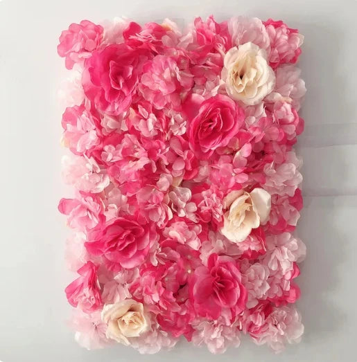 Mur de Fleurs Artificielles, Panneau Haute Densité 60 × 40 cm, 22 Coloris