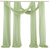 Voilage Mariage pour Arche et Porte en Polyester, coloris vert sauge
