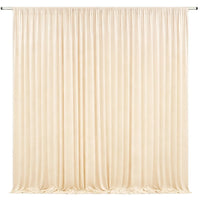 Toile de fond de mariage extensible à poche à tringle, coloris abricot