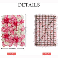 Mur de Fleurs Artificielles, Panneau 40 × 60 cm à l'Unité, 28 Coloris