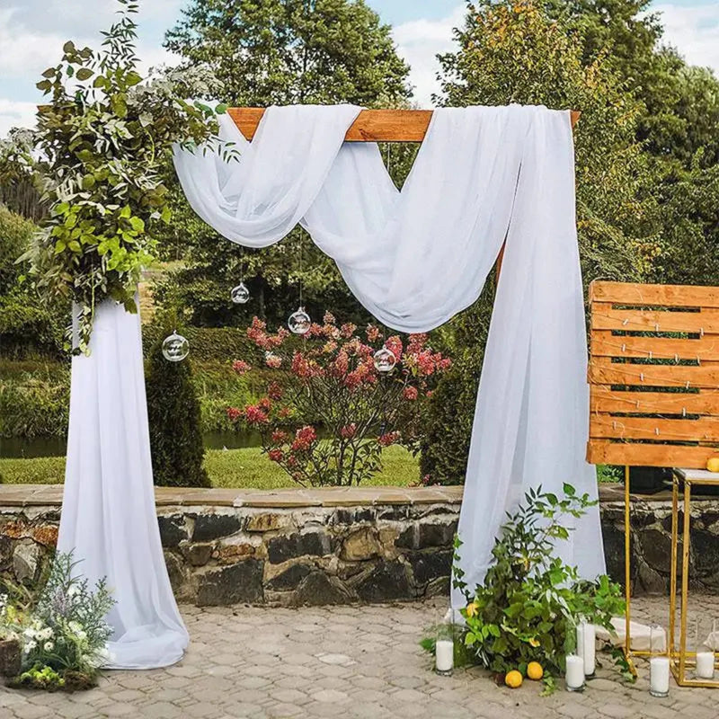 Voilage Chiffon pour Arche de Mariage, vue d'ensemble