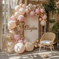 Kit Arche de Ballons Sable, Rose, Blanc et Or, 99 Pièces, vue complémentaire 4