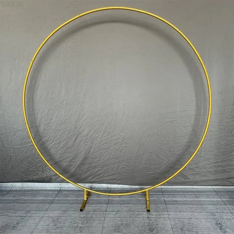 Arche de Mariage Ronde en Fer, Deux Pieds ou Base Rectangulaire, 100 à 250 cm